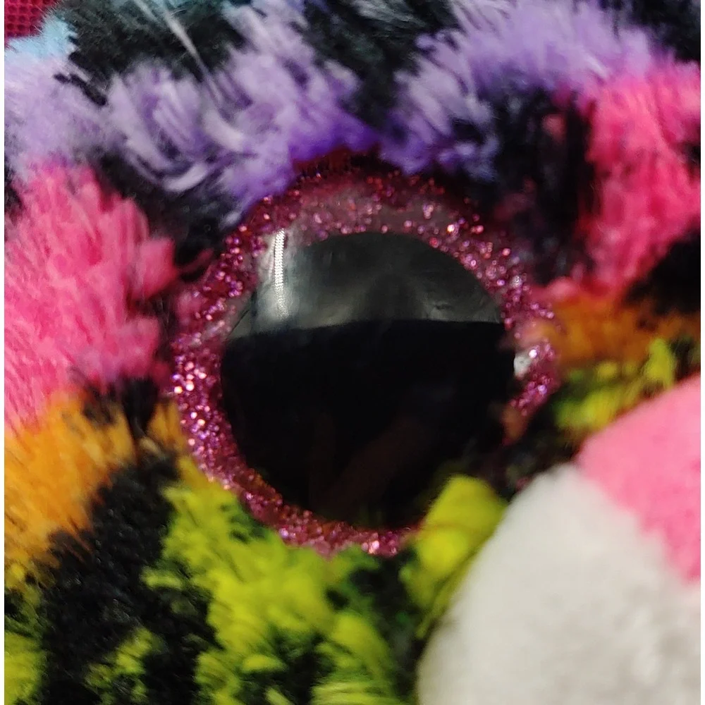 Lot Of 2 Ty Beanie Boos Heather The Cat And Dotty The Rainbow Leopard 6